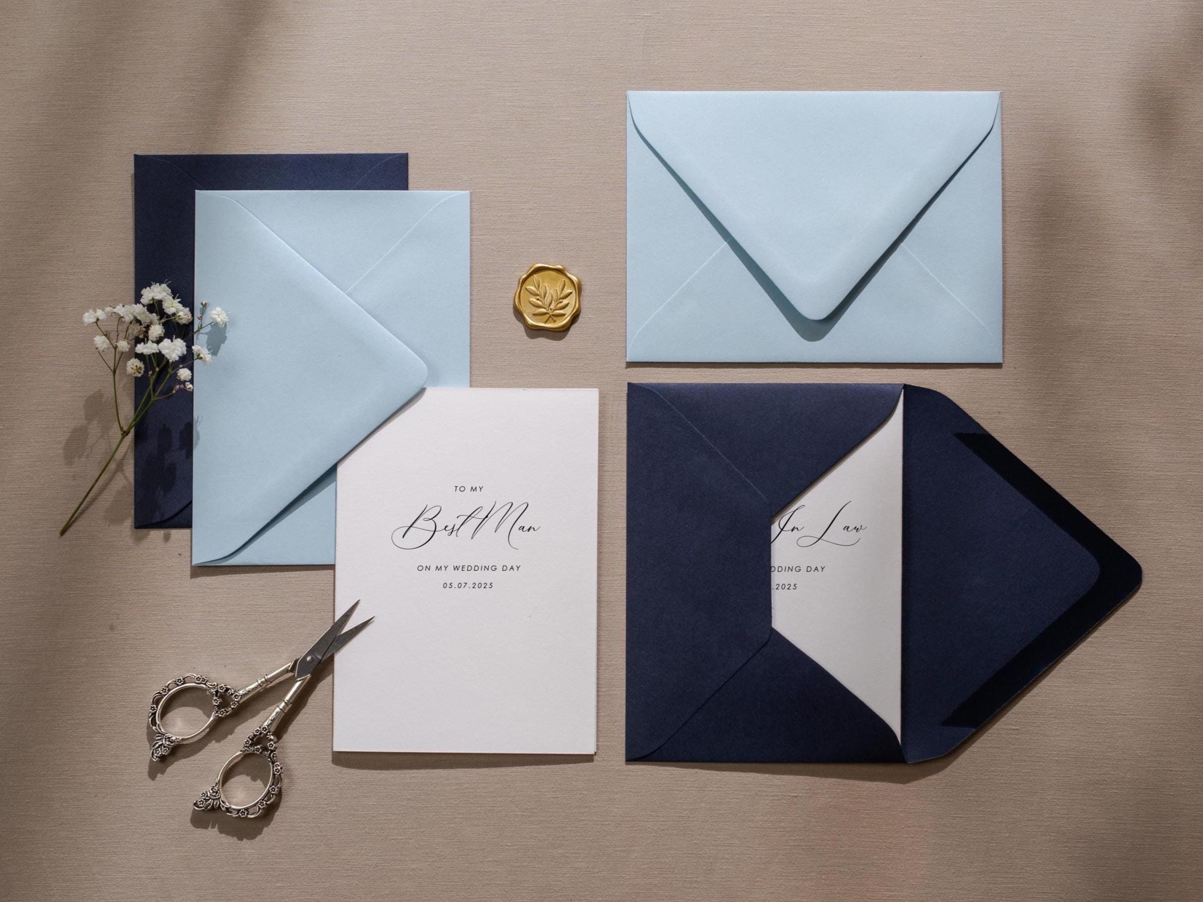 Wedding day folded card (d2) - to my best friend maid of honor bridesmaid on my wedding day custom card with envelope thank you