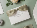 Wedding day folded card w/ ribbon (d5) - custom thank you for being my maid matron of honor bridesmaid bestfriend from bride