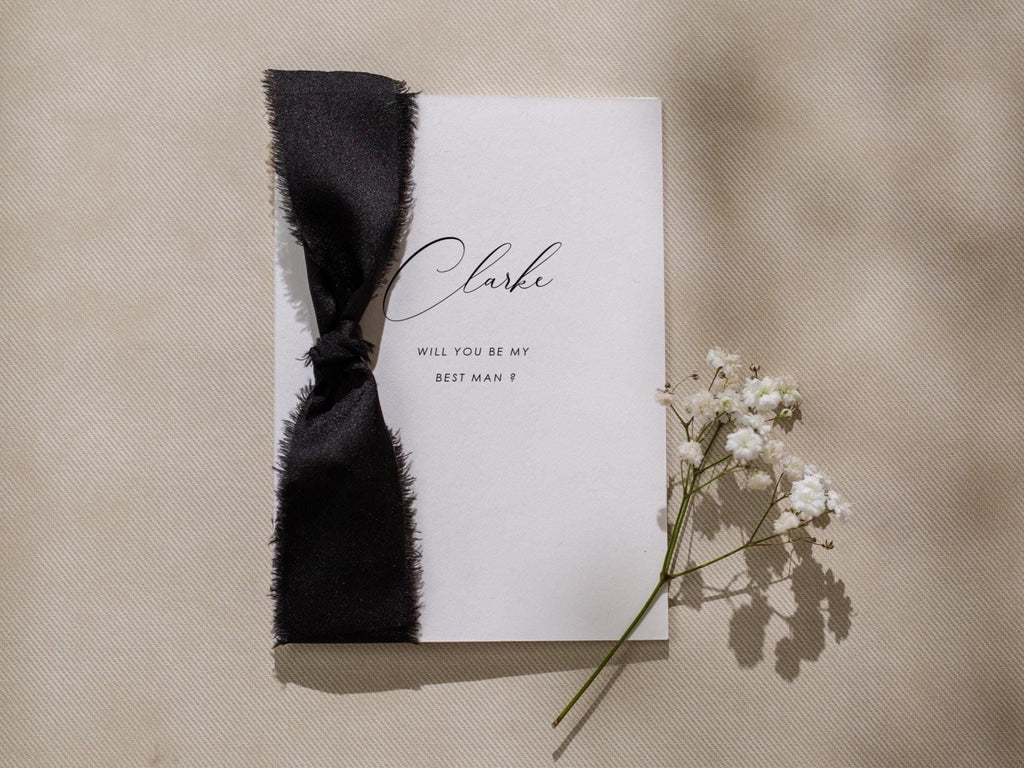 Will You Be My? Proposal Cards w/ Ribbon (D7) - Maid of Honor, Groomsmen, Flower Girl, Ring Bearer, Wedding Party