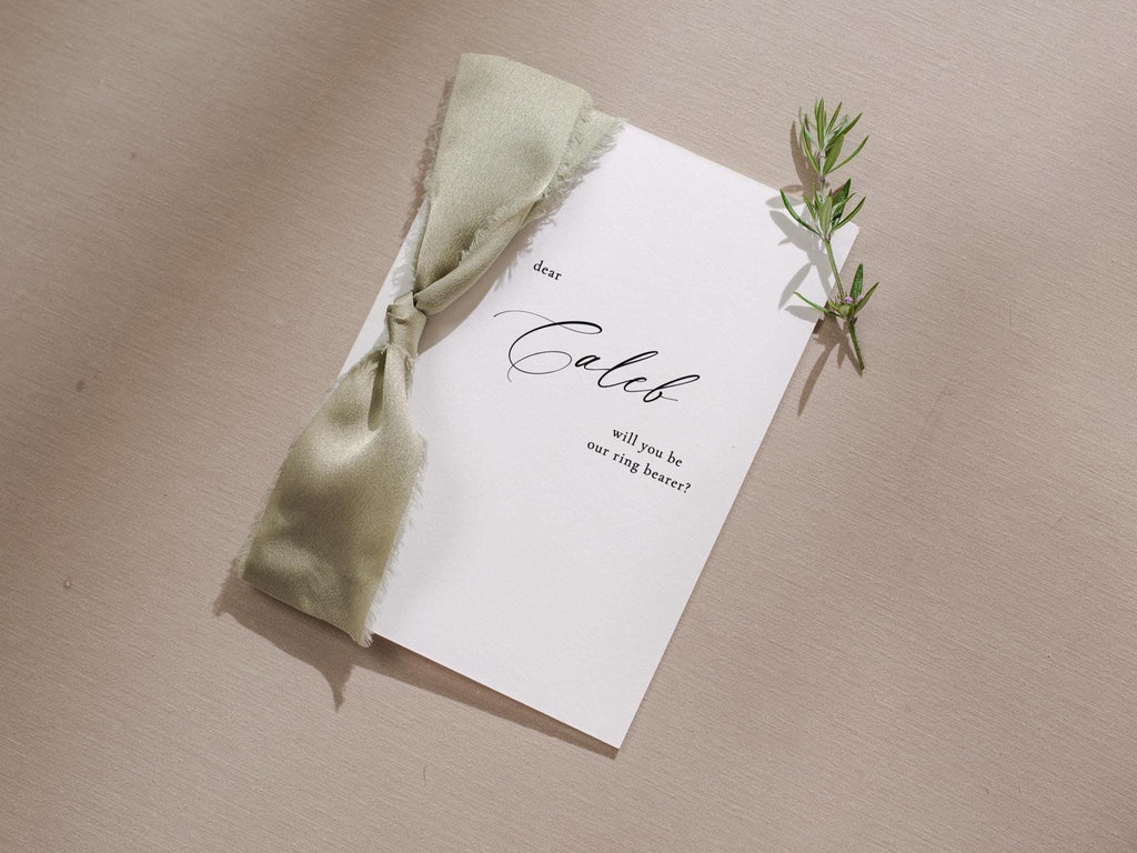 Will You Be My? Proposal Cards w/ Ribbon (D9) - Ring Bearer, Bridesmaid, Maid of Honor, Groomsmen, Officiant, Wedding Party