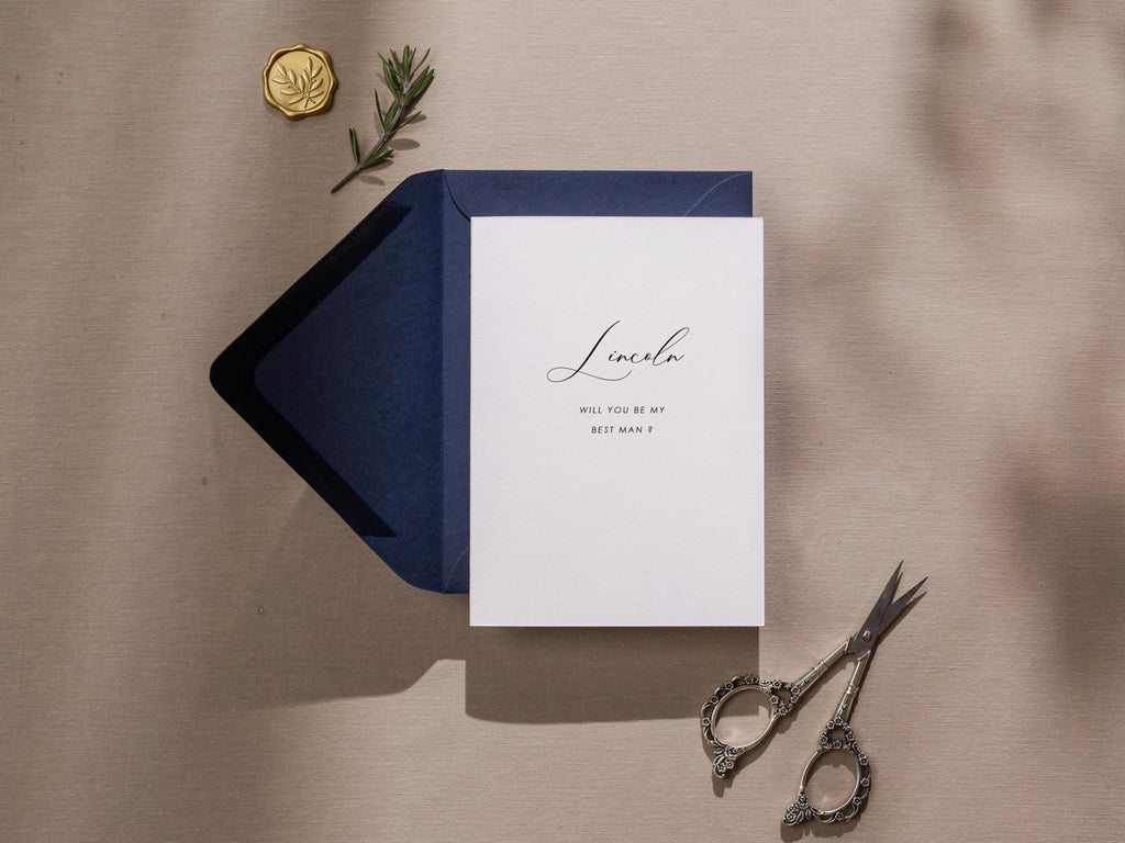 Will You Be My? Proposal Cards w/ Envelope (D7) - Flower Girl, Bridesmaid, Maid of Honor, Groomsmen, Matron of Honor