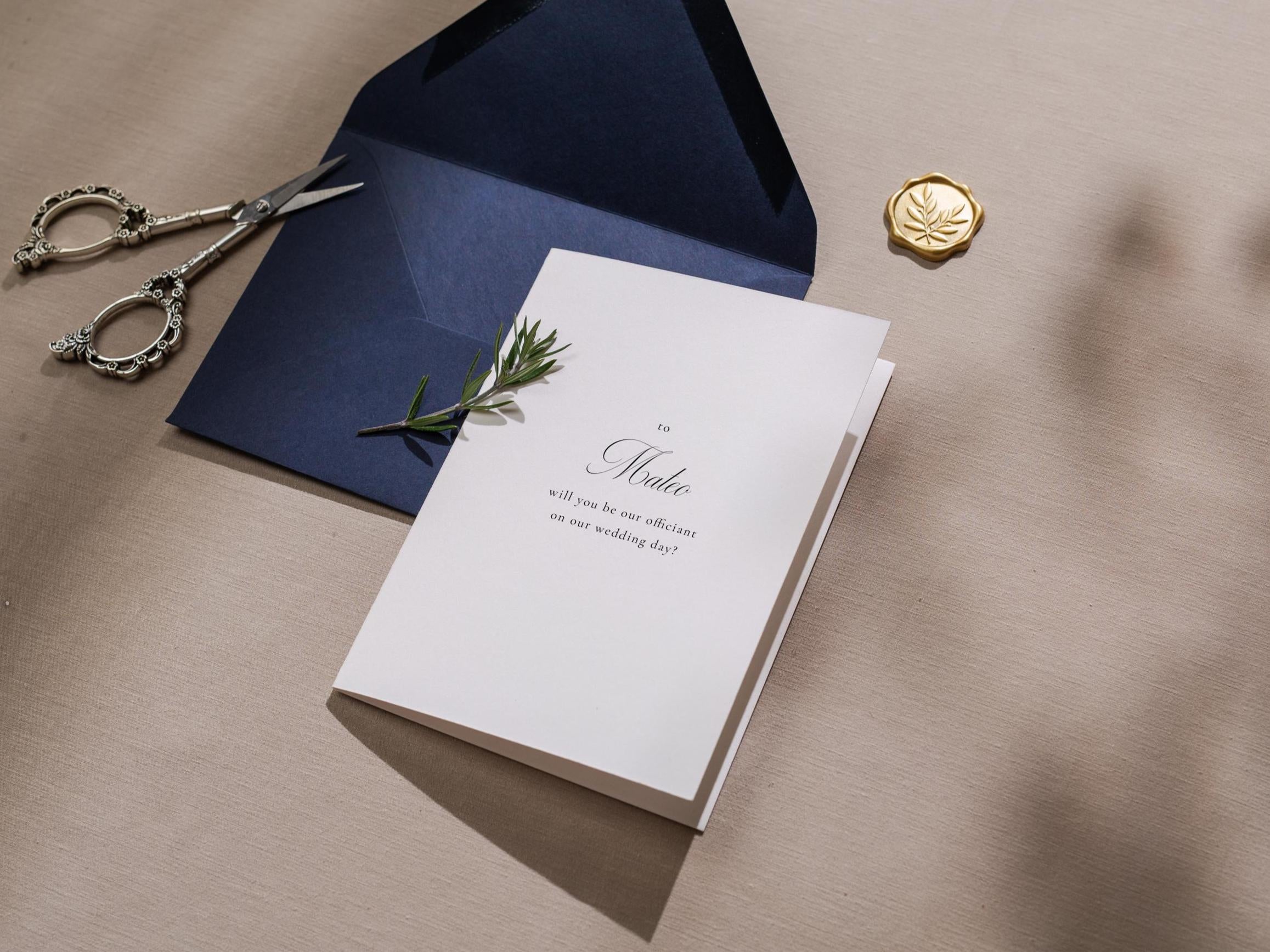 Will You Be My? Proposal Cards w/ Envelope (D8) - Bridesmaid, Maid of Honor, Groomsman, Flower Girl, Officiant, Wedding Party