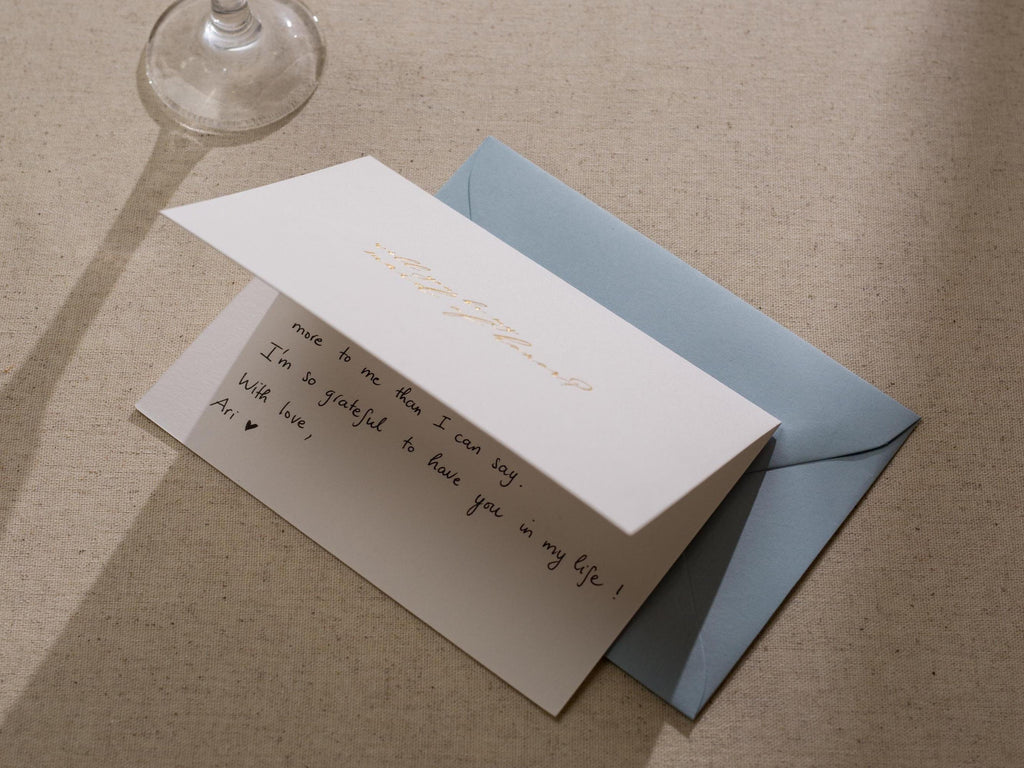 Gold Embossed Folded Card w/ Envelope (Maid) - Will You Be My Maid Of Honor Proposal Card Bridesmaid Wedding Stationery Thank You Letter