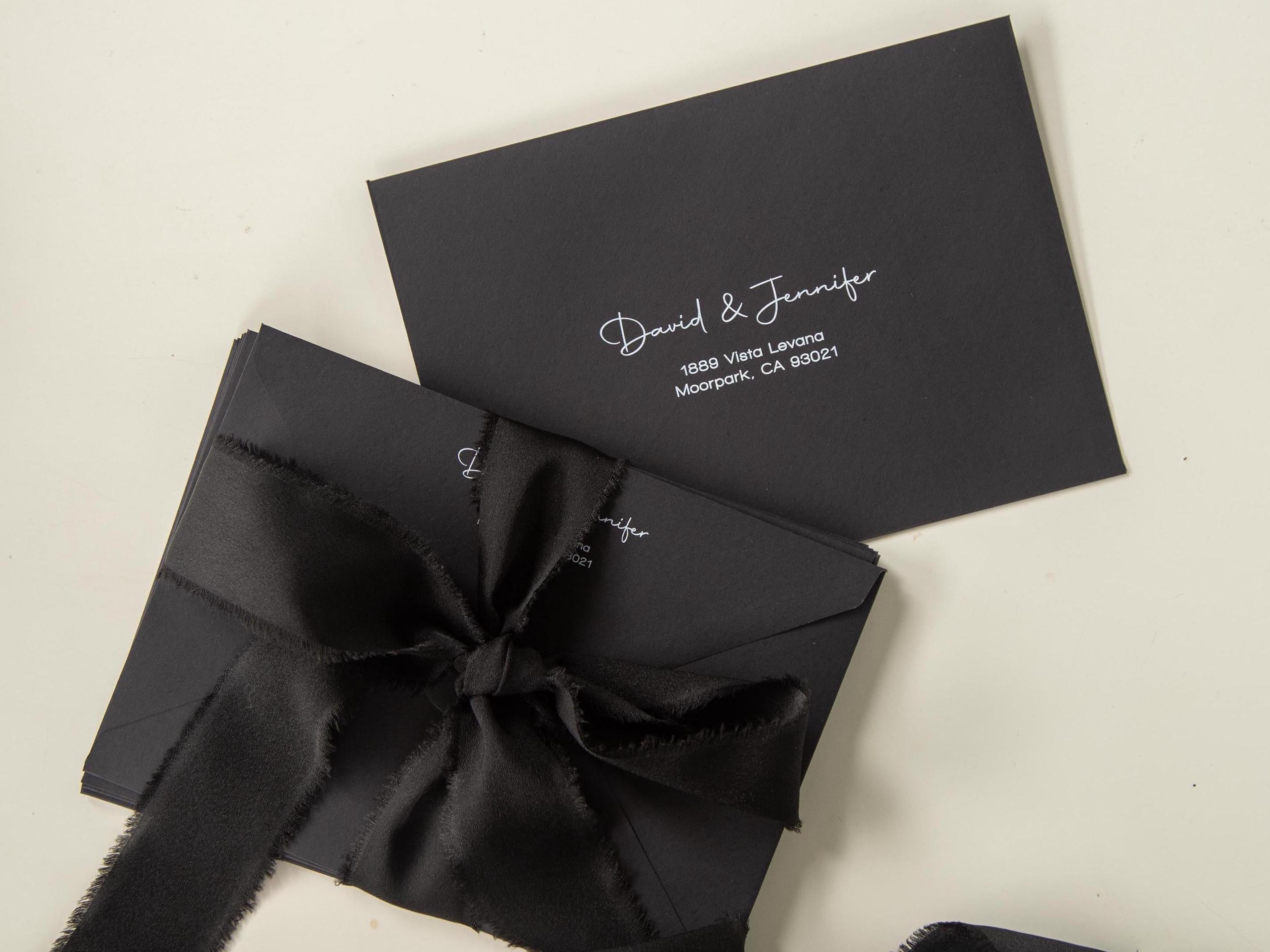 A7 envelope address printing (d3) - custom white ink printing or black ink printing holiday cards invitations return envelopes personalized