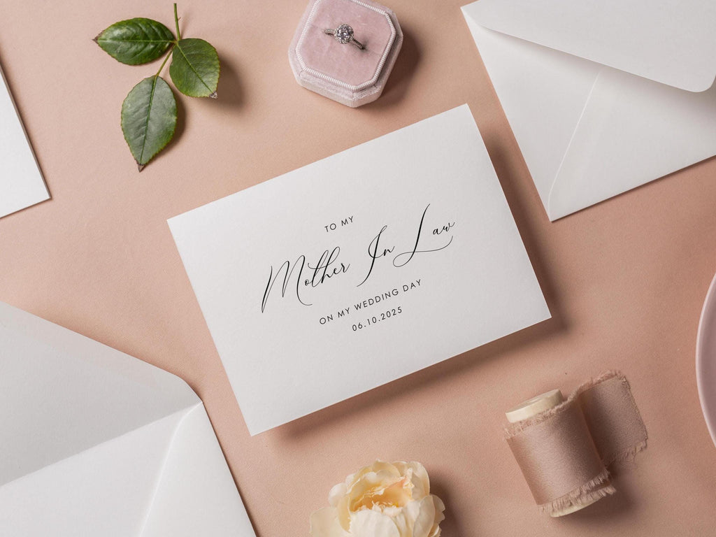 Wedding day folded card (d2) - to my best friend maid of honor bridesmaid on my wedding day custom card with envelope thank you