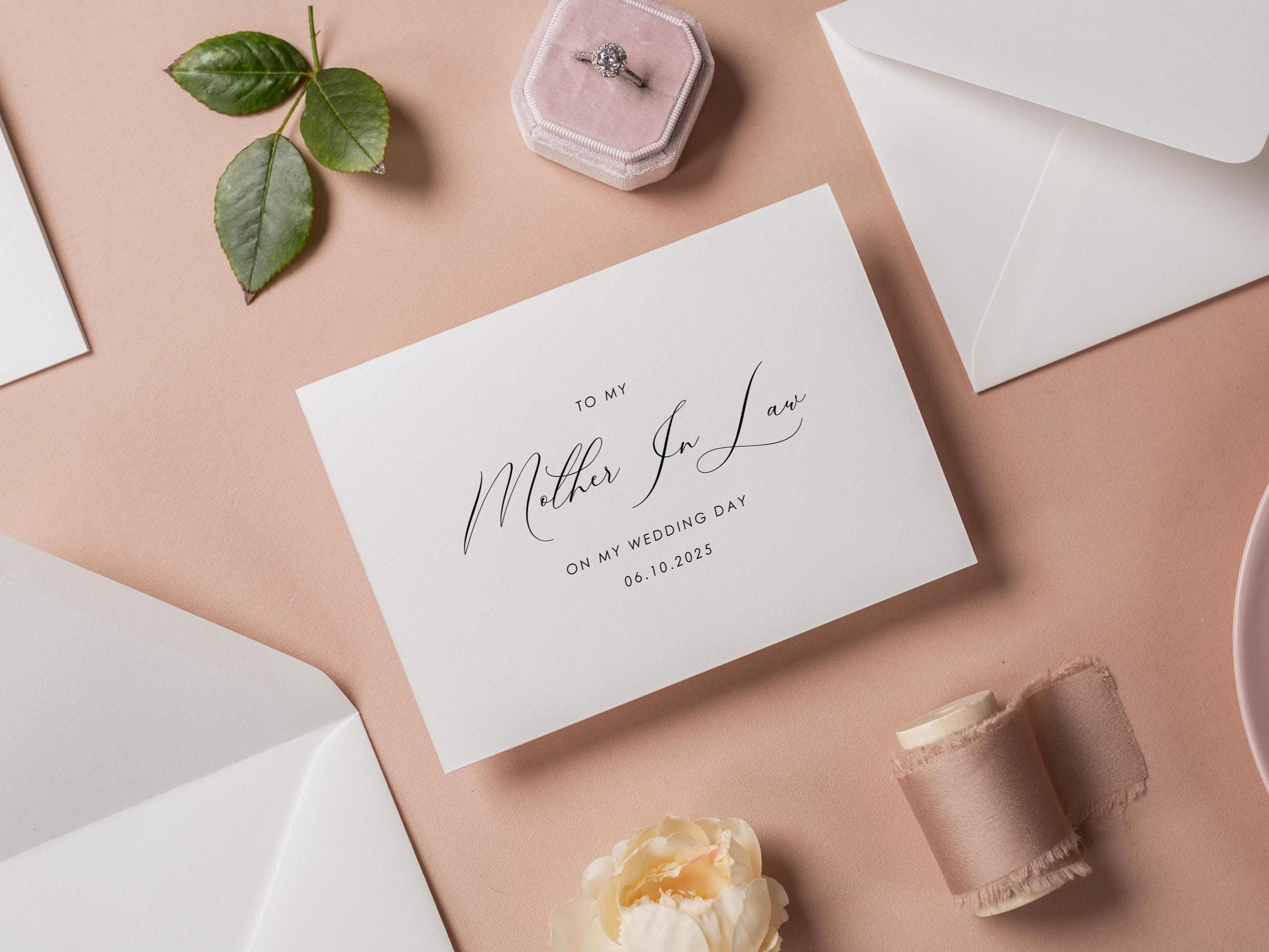 Wedding day folded card (d2) - to my best friend maid of honor bridesmaid on my wedding day custom card with envelope thank you