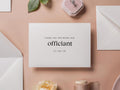 Thank you wedding day folded card (d16) - custom personalized thank you for marrying us card for officiant host priest pastor