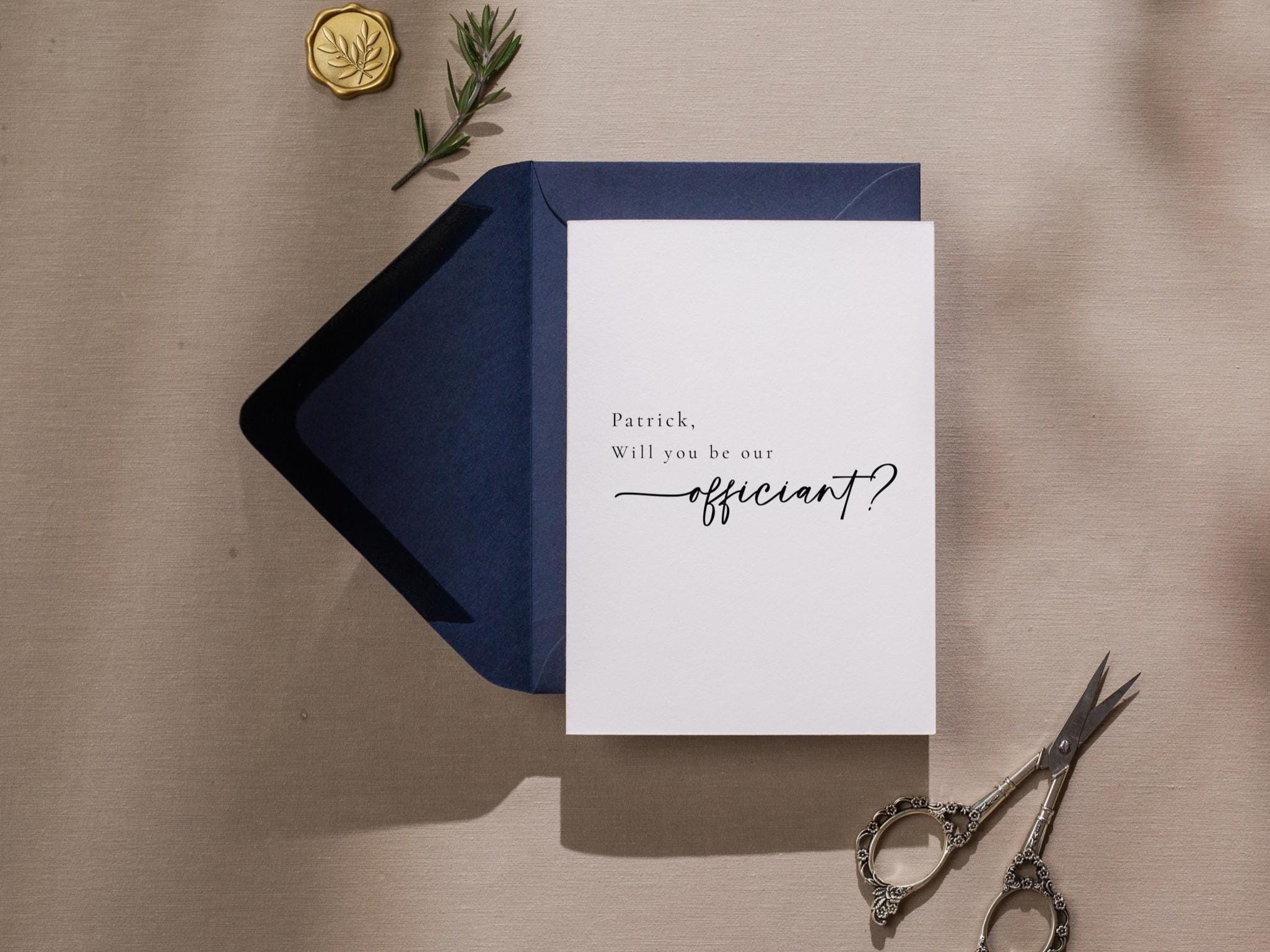 Will you be my? Wedding day folded card (d12) - custom personalized will you be my my sponsor host godparent godmother godfather