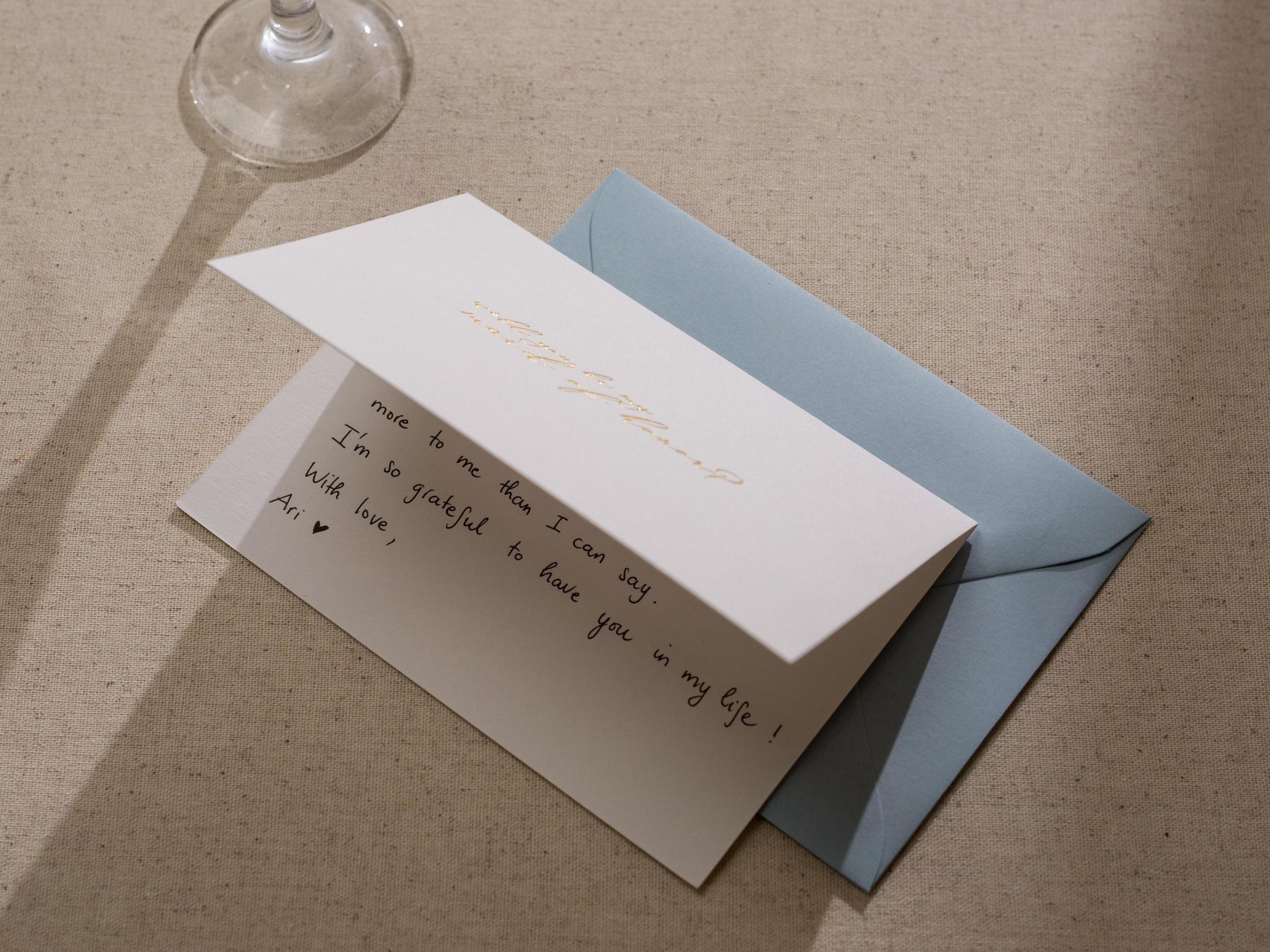 Gold Embossed Folded Card w/ Envelope (Maid) - Will You Be My Maid Of Honor Elegant Bridesmaid Proposal Card Wedding Planning Essential