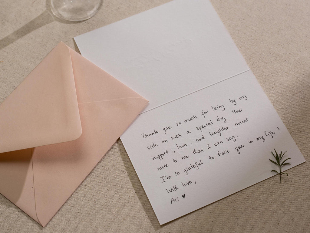 Gold Embossed Folded Card w/ Envelope (Matron) - Matron Of Honor Proposal Card Wedding Party Invitation Planning Stationery Essential