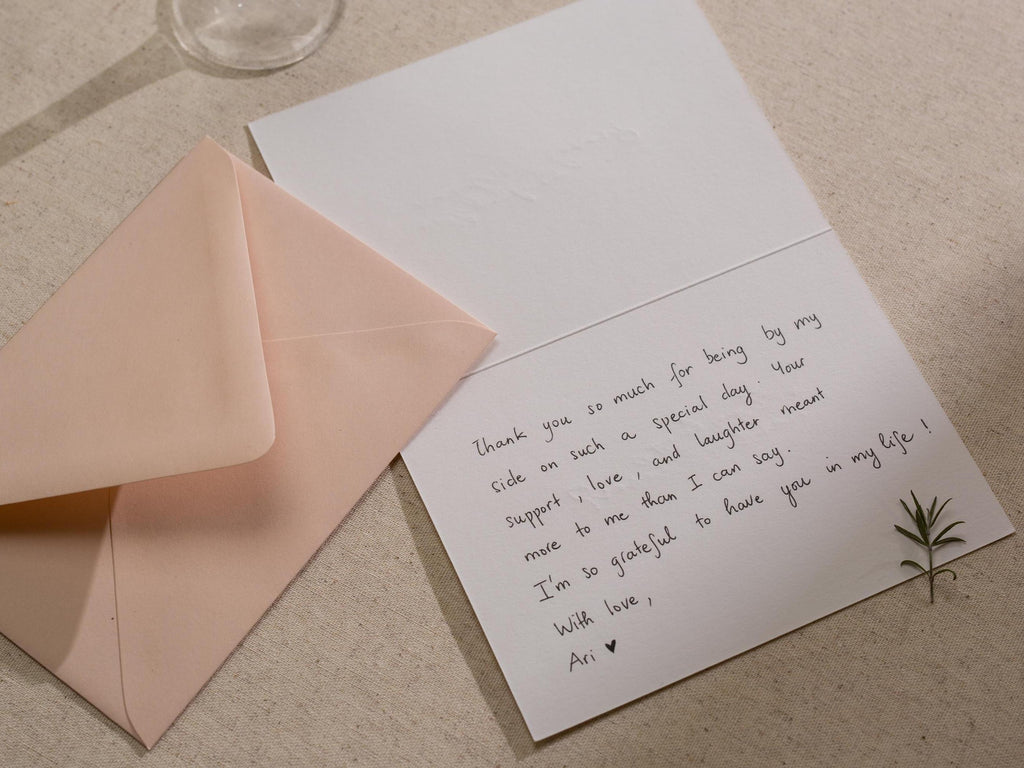 Gold Embossed Folded Card w/ Envelope (Bride) - Classic Wedding Stationery To My Bride On Our Wedding Day Card Letters from The Groom