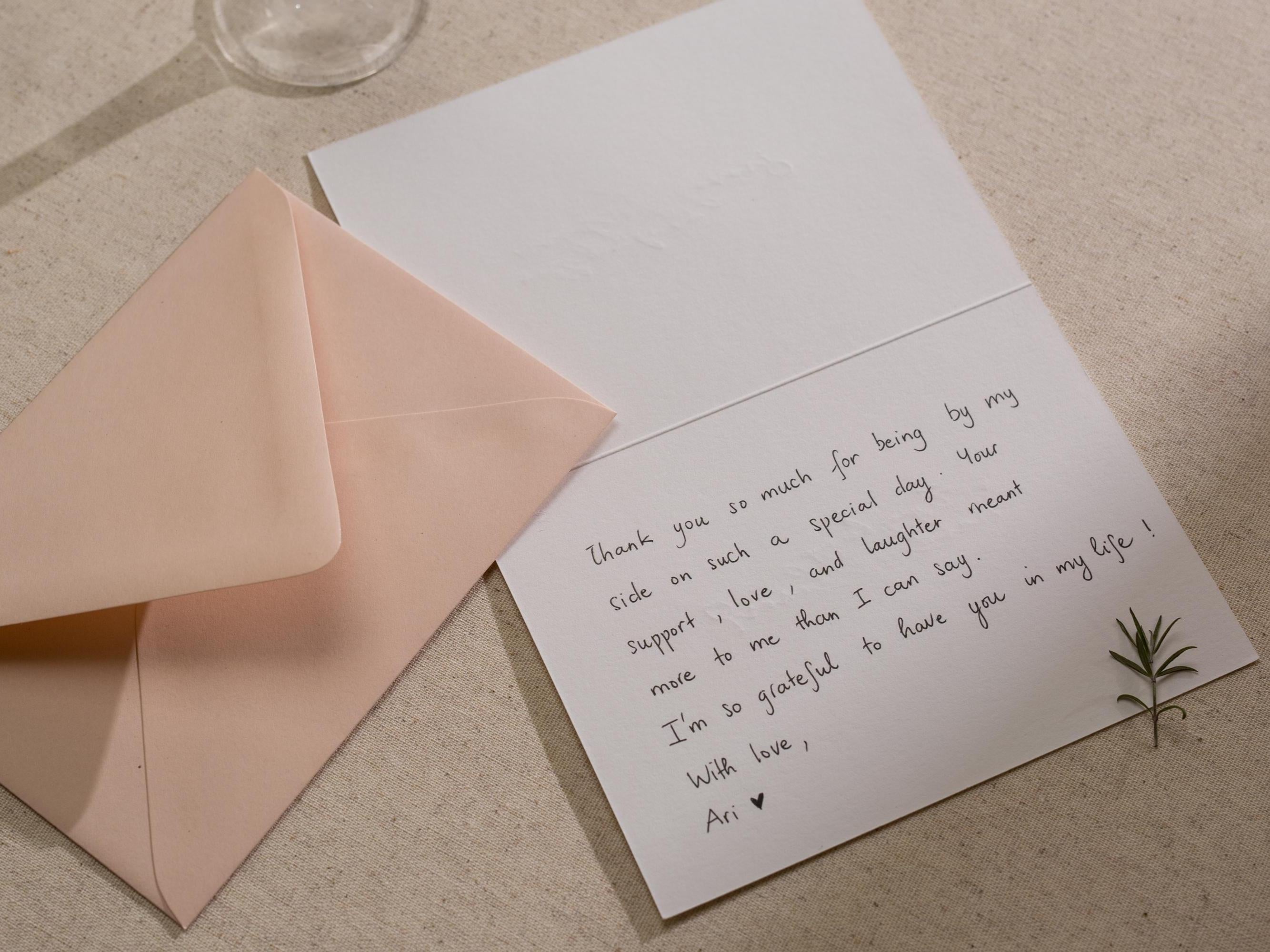 Gold Embossed Folded Card w/ Envelope (Bride) - Classic Wedding Stationery To My Bride On Our Wedding Day Card Letters from The Groom