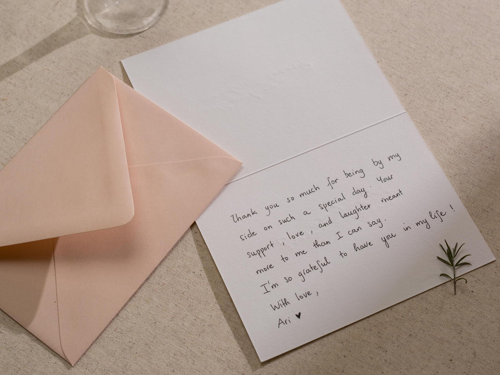 Gold Embossed Folded Card w/ Envelope (Bride) - Classic Wedding Stationery To My Bride On Our Wedding Day Card Letters from The Groom