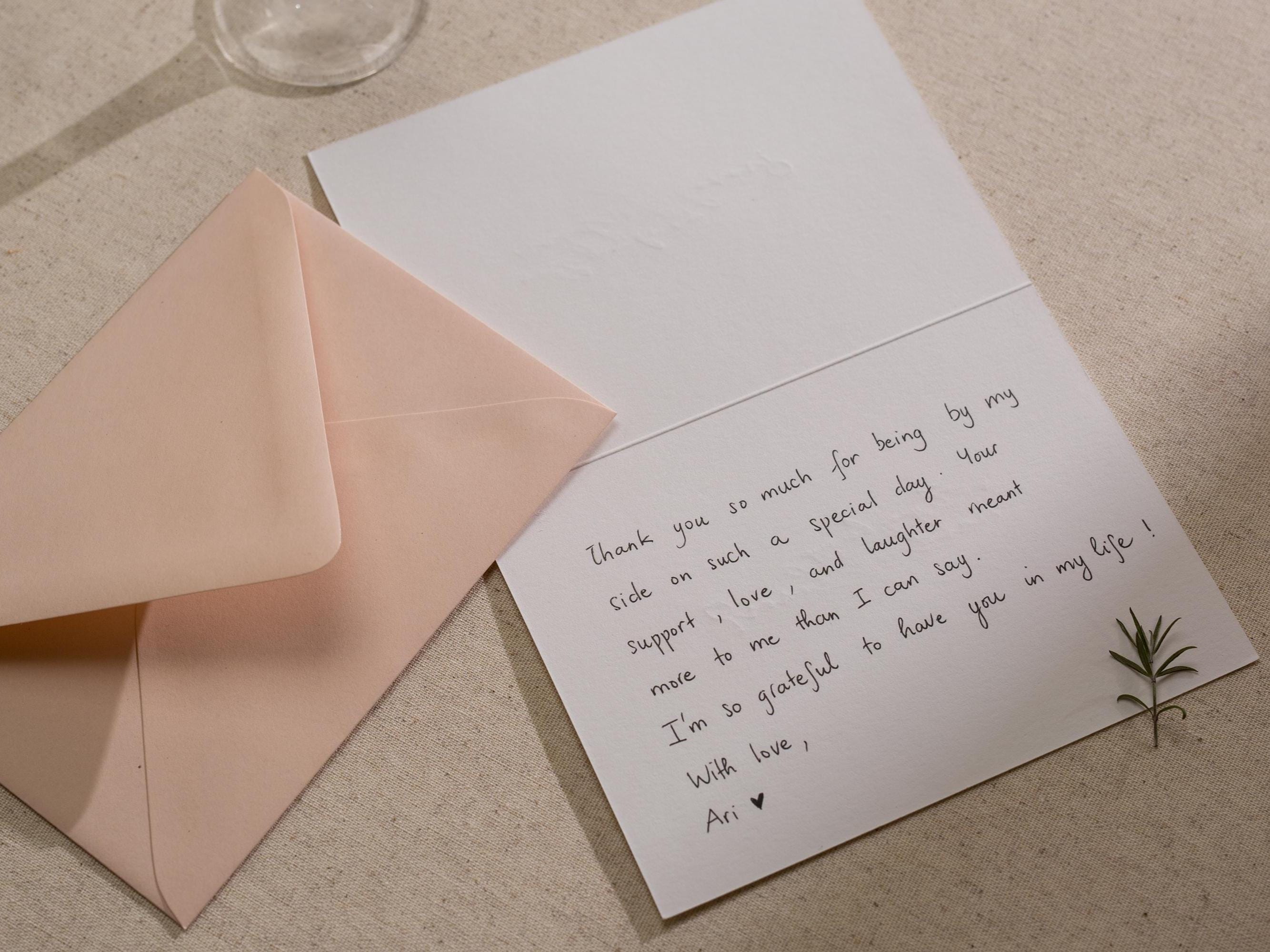 Gold Embossed Folded Card w/ Envelope (Bride) - Classic Wedding Stationery To My Bride On Our Wedding Day Card Letters from The Groom
