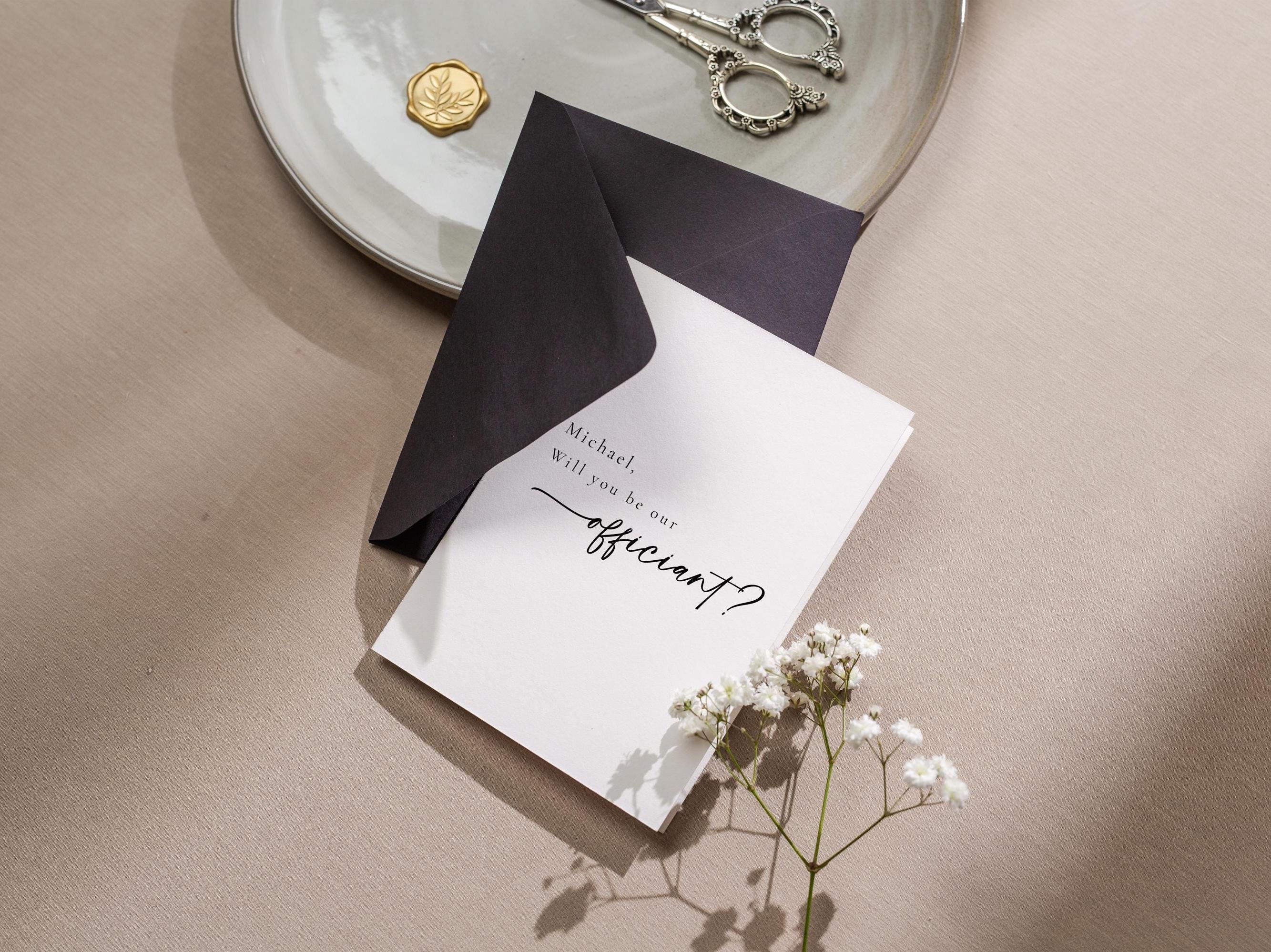 Will you be my? Wedding day folded card (d12) - custom personalized will you be my my sponsor host godparent godmother godfather