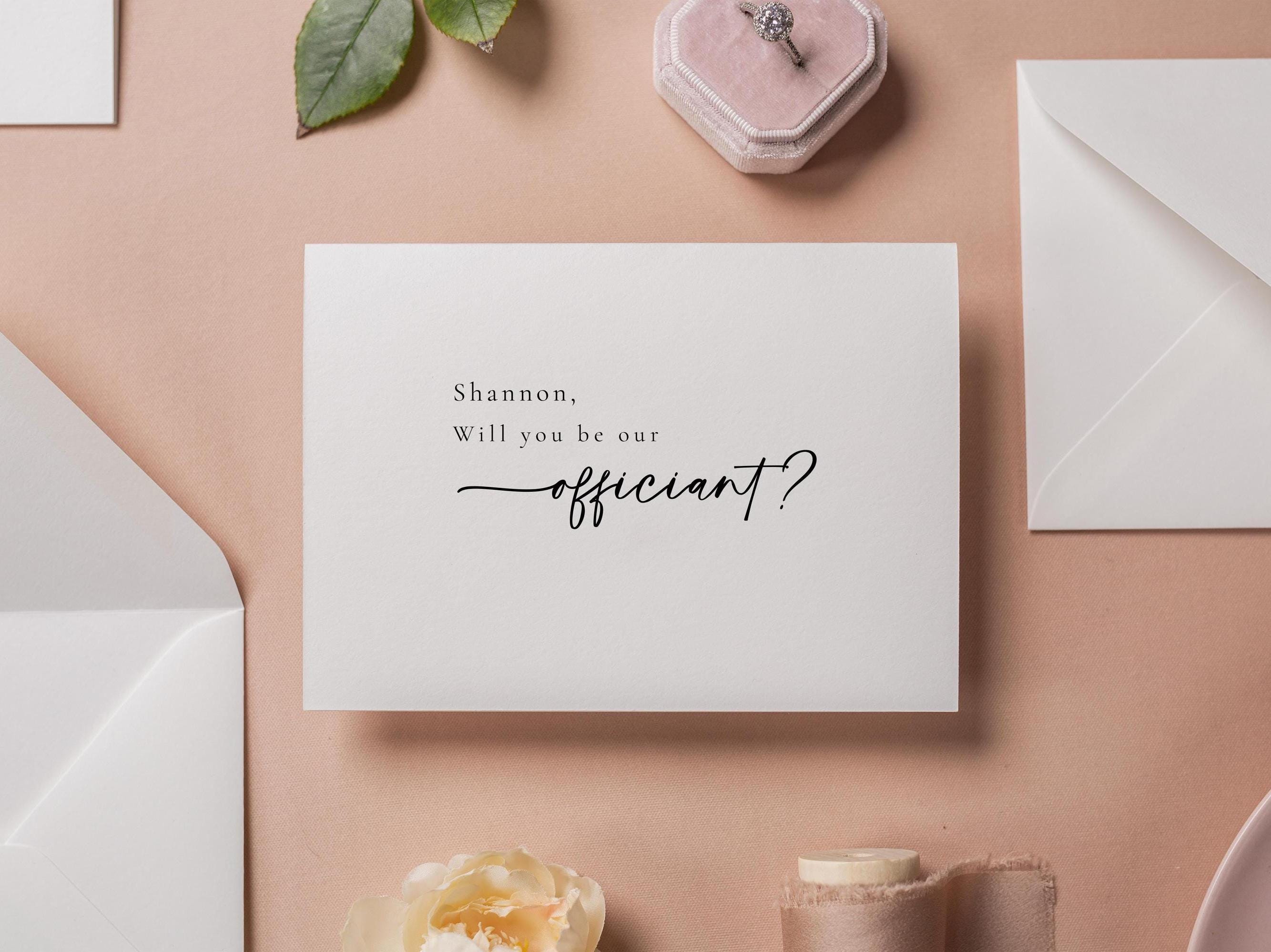 Will you be my? Wedding day folded card (d12) - custom personalized will you be my my sponsor host godparent godmother godfather