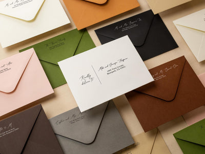 A7 envelope address printing (d6) - Custom Personalized White ink printing or black ink Wedding Invitation Return Envelopes, 5x7