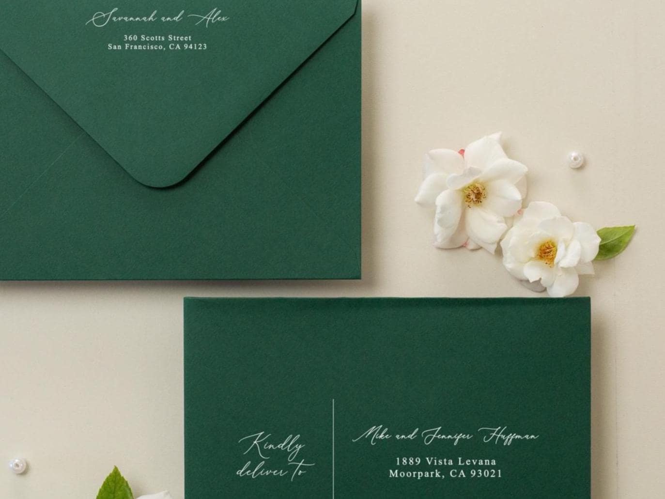 A7 envelope address printing (d6) - Custom Personalized White ink printing or blank ink printing wedding guests invitations return addresses