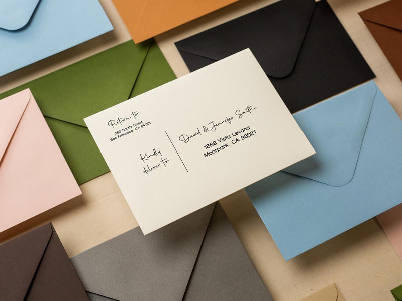 custom A7 wedding envelope address printing — product photo