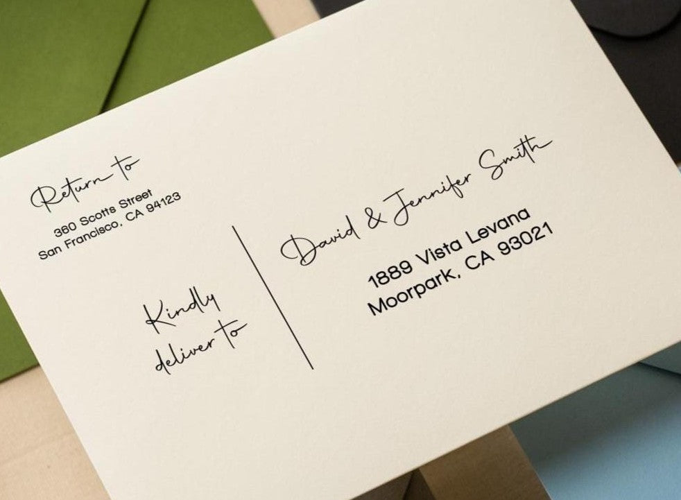 A7 envelope address printing (d7) - Personalized Custom Envelopes with white or blank ink printing for wedding guests invitations envelopes