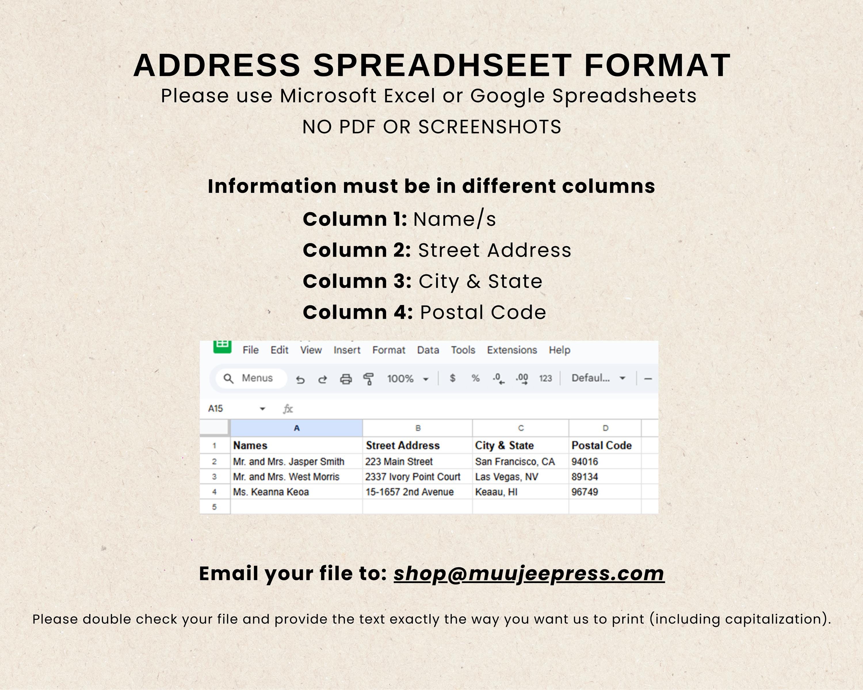 A7 envelope address printing (d4) - custom white or black ink wedding guests invitation events bold colors return envelopes personalized