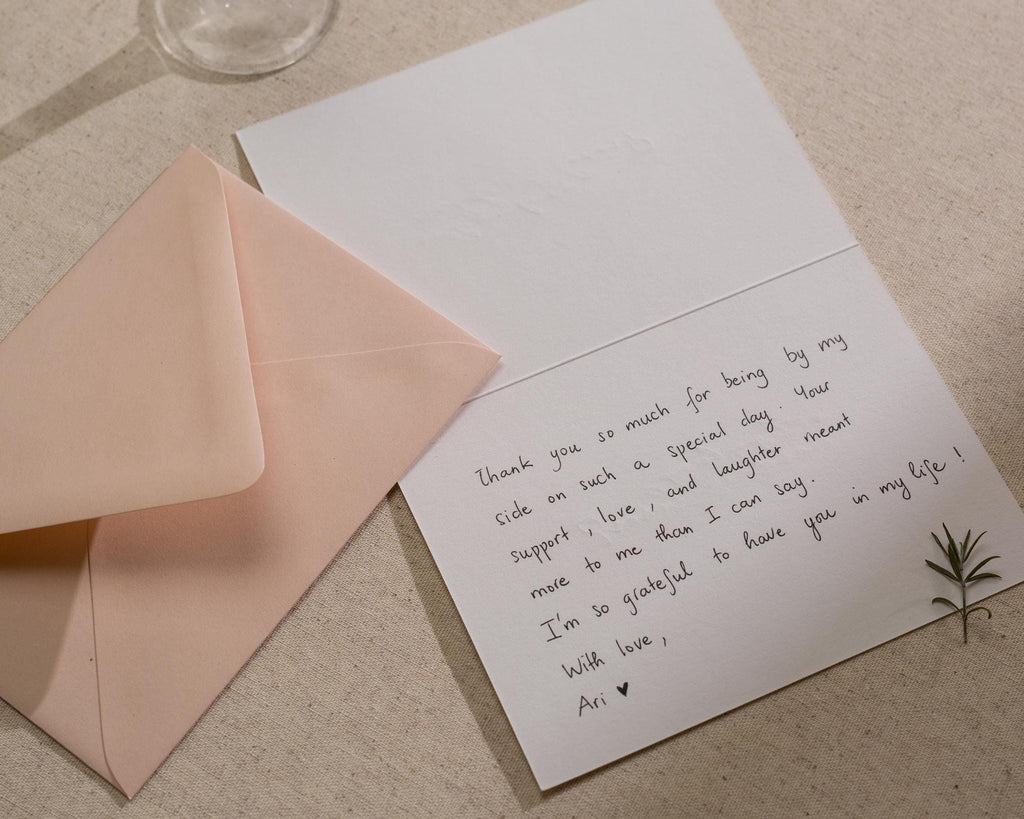 Gold Embossed You Made Our Day Card w/ Envelope - Ready To Ship Gold Foil Wedding Thank You Cards Minimalist Reception Appreciation Notes