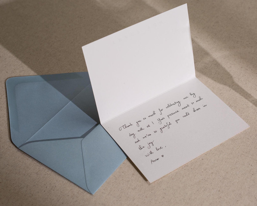 Gold Embossed You Made Our Day Card w/ Envelope - Ready To Ship Gold Foil Wedding Thank You Cards Minimalist Reception Appreciation Notes