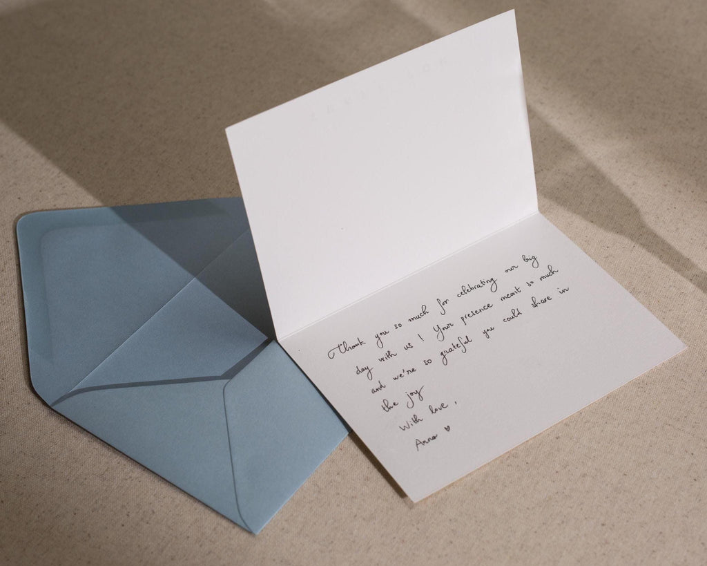 Gold Embossed To My Maid of Honor On My Wedding Day Card w/ Envelope - Ready To Ship Thank You Letter, Minimalist Bridal Party Keepsake