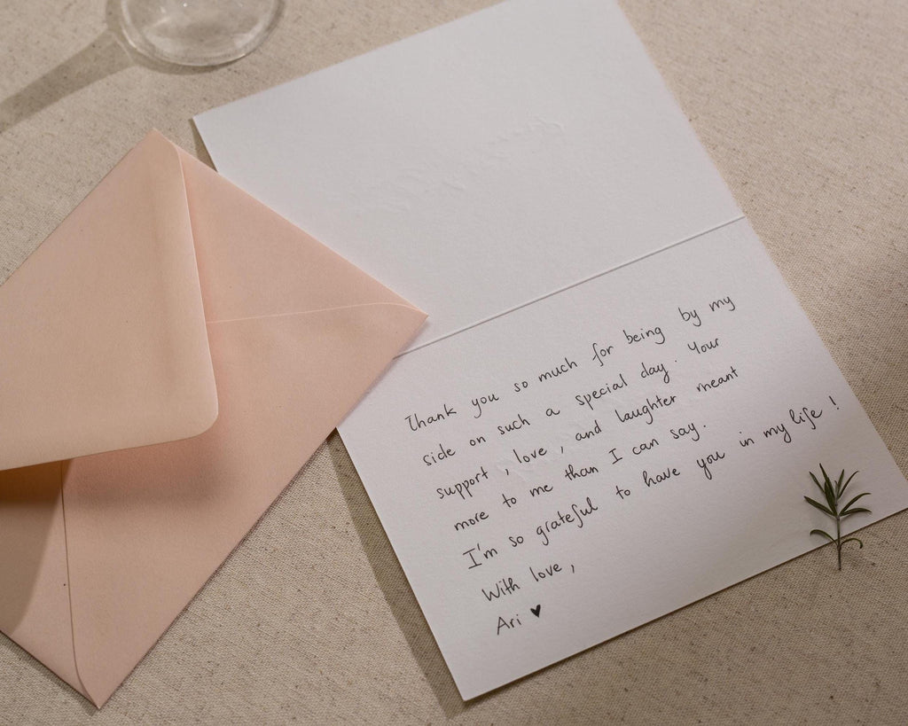 Black Embossed Best Wingman Thank You Card - Ready To Ship Wedding Day Appreciation Note for Best Man, Modern Groomsmen Gift Insert Keepsake