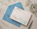 Navy Embossed You Made My Day Card w/ Envelope - Ready To Ship Wedding Day Appreciation Thank You Letter for Guests Bridesmaid Friend