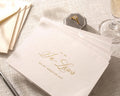 Gold Embossed To My In-Laws Thank You Card w/ Envelope - Wedding Day Morning Note Stationery for Groom's and Bride's Parents
