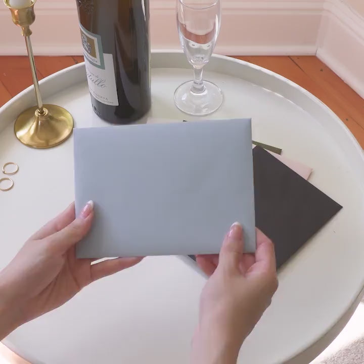 Gold Embossed Folded Card w/ Envelope (Groom) - Wedding Day Card For Groom From Bride Elegant Message Romantic Wedding Morning Gift For Him