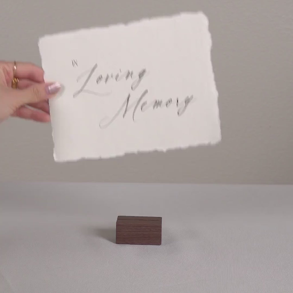 In Loving Memory Sign Deckle Edge Paper (Design 7) - Remembrance Honoring Loved Ones Wedding Ceremony Memorial Signage, Ready to Ship